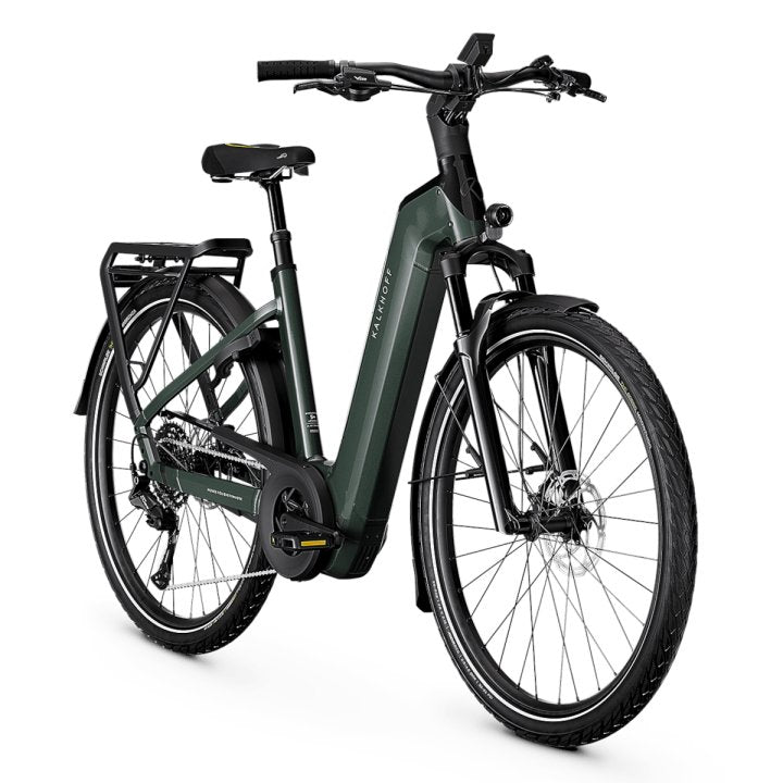 Kalkhoff ENDEAVOUR 5+ ADVANCE Wave - Easy Entry Electric Trek Bike - 2026 - techgreen / diamondblack glossy