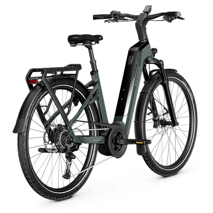 Kalkhoff ENDEAVOUR 5+ ADVANCE Wave - Easy Entry Electric Trek Bike - 2026 - techgreen / diamondblack glossy