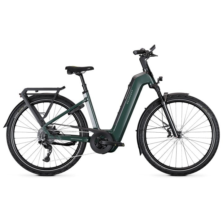 Kalkhoff ENDEAVOUR 5+ ADVANCE Wave - Easy Entry Electric Trek Bike - 2026 - techgreen / diamondblack glossy
